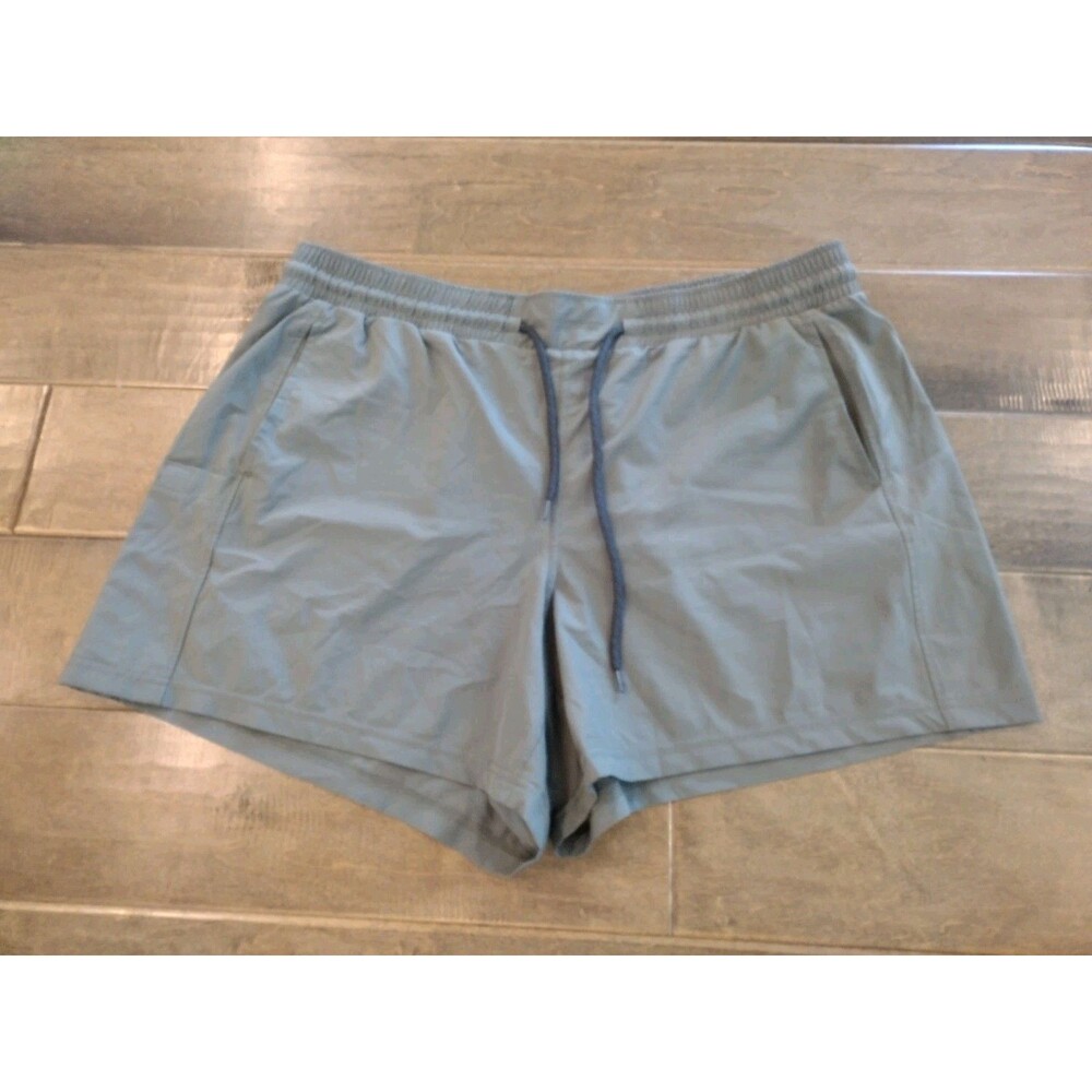 AVALANCHE Women's taupe olive green shorts drawstring pockets - XL